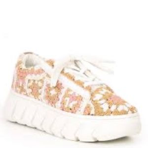 NEW Free People Catch Me if You Can crochet sneakers 41